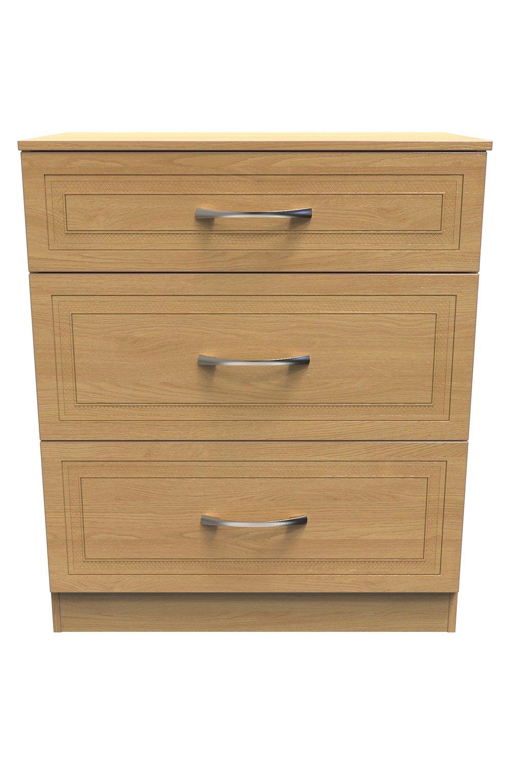 Oxford 3 Drawer Deep Chest (Ready Assembled)